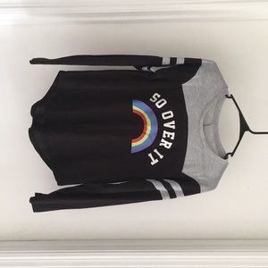 Long sleeve black and grey top